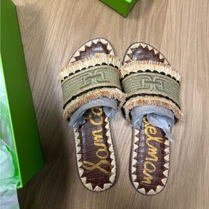 Sam Edelman sz 7 Raffia slides sandals